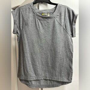 Zella Karly Tee, Rolled Sleeves, Grey Heather Size XS Great Condition